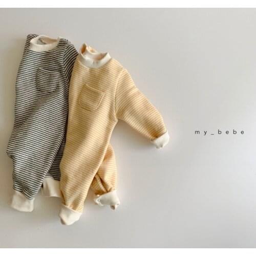 Baby Clothes Rompers Striped Toddler Long Sleeves Girls Boys Jumpsuits Simple Casual New Autumn Winter Bodysuit Infant Outfit