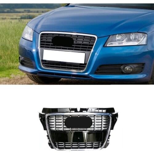 For A3/S3 Style Front Bumper Grille Hood Grill for Audi A3/S3 8P 2009 2010 2011 2012 2013 High Quality Car Accessories