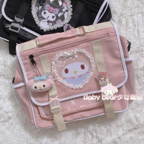 Action Figure Model Toy Mymelody Original Homemade Japanese Cute Large-capacity Backpack School Bag Holiday Gifts for Children