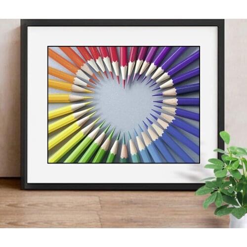 Diamond Painting Heart Paint With Diamond Full Square Drill Diamond Mosaic Pencil Embroidery Cartoon Decor Home