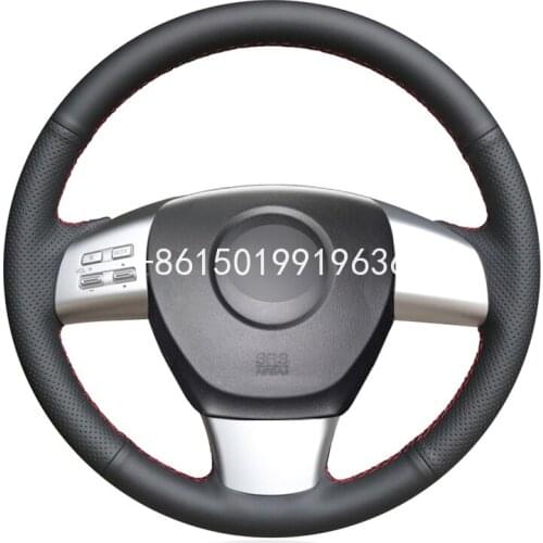 DIY Black Leather Car Steering Wheel Cover for Mazda 6 (US) 2009-2010 Mazda 8 2011-2015 CX-9 CX9 2007 2008