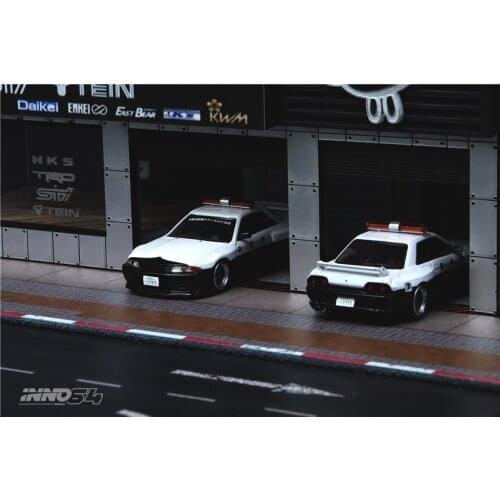 INNO64 1:64 NISSAN SKYLINE GT-R (R32) PANDEM Japan Police INNO-Models Diecast Car