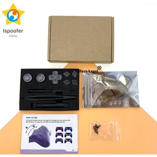 Multi-colors Modification LED Modes Light Board With Rocker Cap Cross Key ABXY For PS4 Wireless Controller Game Accessories