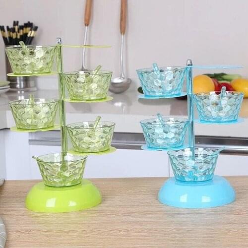 Multi-layer Spice Jar Rotatable Seasoning Box Rack Organizer Household Kitchenware for kitchen TS2 Kitchen Tools Gadgets