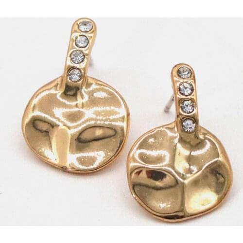 Fashion Drop Earrings For Women Gold Color Irregularity Round Statement Crystal Earings Jewelry Oorbellen