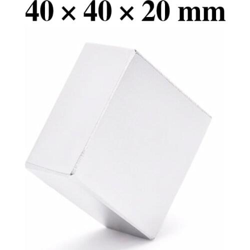 Super Powerful Strong N52 40x40x20mm magnet Rare Earth Block NdFeB Neodymium Magnet N52 Magnets IMANES MAGNETIC FISHING