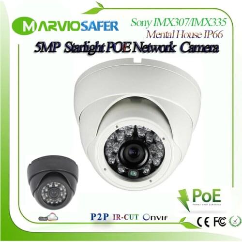 New 5MP Starlight POE Network Camera 1080P Full HD CCTV IP Surveillance Security System Sony IMX335/IMX307 Sensor, Onvif RTSP