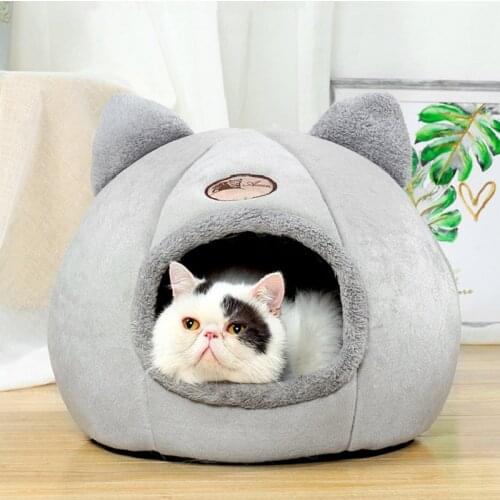 New Deep Sleep Comfort In Winter Cat Bed Little Mat Basket For Cats House Products Pets Tent Cozy Cave Beds Indoor Cama Gato