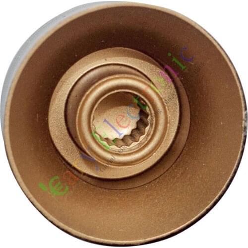 Wholesale and retail 50pc 25mm Pedal Top skirted Brown knob Guitar tube Amp Volume Tone audio parts free shipping