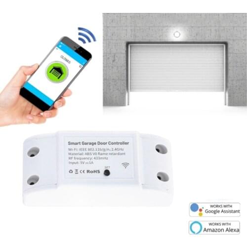 Garage Door Wifi Remote Control Smart Door Opener Device Close Open Support For Alexa Google Mobile Phone 2.4 GHz WIFI