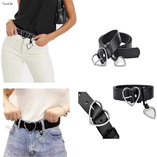 New Style Pu Leather Women Belt Retro Buckle High Quality Ladies Cute Belts Alloy Love Pin Fashion Skirt Jeans Decoration Gift