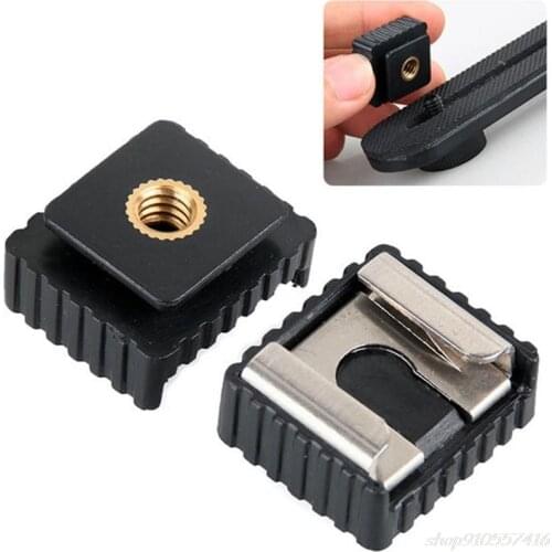 Hot Shoe Mount Adapter To 1/4" Screw Head Thread for studio Light Stand O14 20 Dropshipping