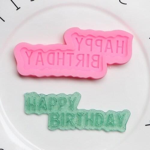 Happy Birthday Silicone Fondant Mold Decorative Mold Cake DIY XGY-182