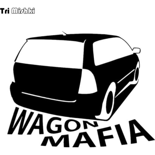Tri Mishki HZX012# 15*19.1cm car shape for corolla fielder wagon mafia car sticker Vinyl Decals Motorcycle Accessories stickers