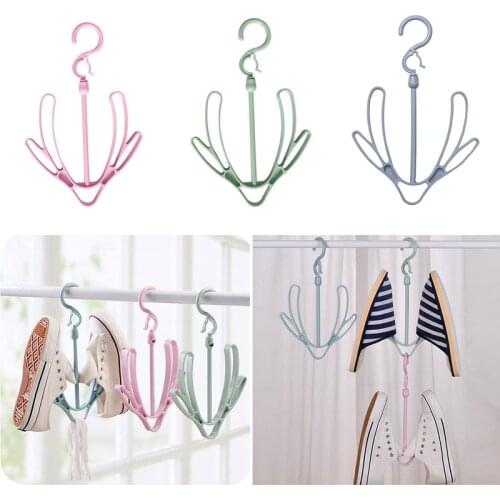 Shoes Drying Hanger Stand For Footware Shoes Organizer Shoes Hanging Rack Multifunction Windproof Shoes Holder Creative Shelf