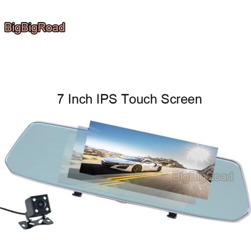 BigBigRoad For Toyota rav4 rav-4 sienna vitz yaris hilux zelas highlander hiace harrier Car Rear View Mirror 7 Inch Touch Screen