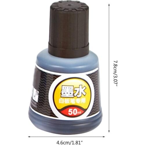 1 Bottle Whiteboard Ink Black Red Blue Whiteboard Pen Marker Tinte 50ML No Toxic