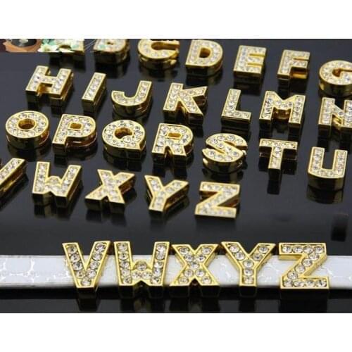 1300pc 8mm A-Z Slide letters Charm DIY Accessories fit pet collar