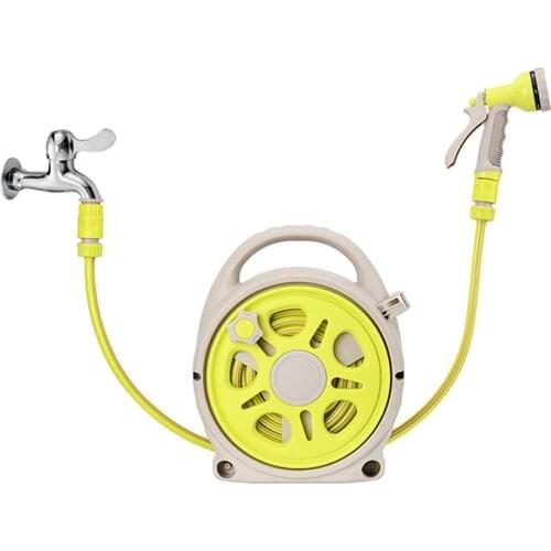 16 Meters Portable Water Pipe Truck Sprinkler Car Water Gun Telescopic Hose Truck Multifunction Garden Watering Car Washing Tool