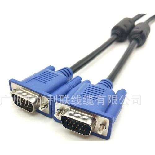 200pcs Audio Video Cables 1.5M VGA Cable with HDB15 Male to HDB15 Male connector For pc TV Adapter Converter