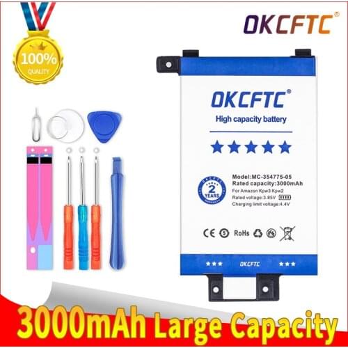 OKCFTC 3000mAh MC-354775-05 58-000049 High Capacity Battery For Amazon Kindle PaperWhite 2/3 KPW3 KPW2 Battery DP75SDI S13-R1