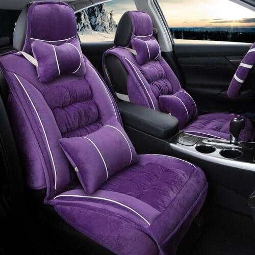 3D Winter Car Seat Cover Cushion Plush Car Accessories For Jeep Grand Cherokee Wrangler Commander Compass Patriot