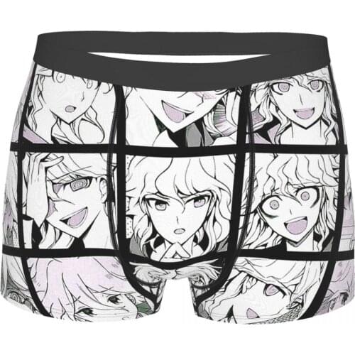 Danganronpa Makoto Monokuma Komaru Kaede Game Nagito Manga Collection Underpants Homme Panties Male Underwear Print