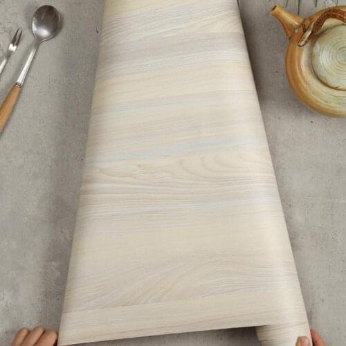 GLOW4U Decorative Faux Wood Grain Contact Paper Wallpaper for Kitchen Cabinets Counter Top Shelves Table Furniture Walls
