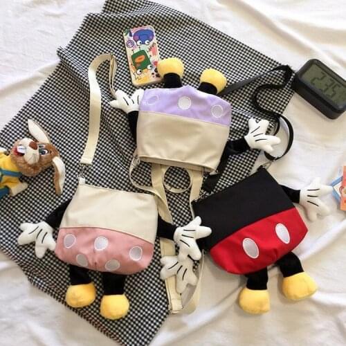 Korean Version of Childrens Plush Backpack Elementary School Shoulder Bag Girl Cartoon Cute spot Coin Purse Girl Messenger Bag