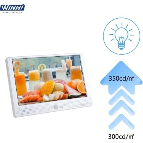 Winhi Hot Selling 10.1 Inch Hd Decode Digital Display For Store Motion Sensor Switch Control Auto Loop Play Videos SupermarKet P