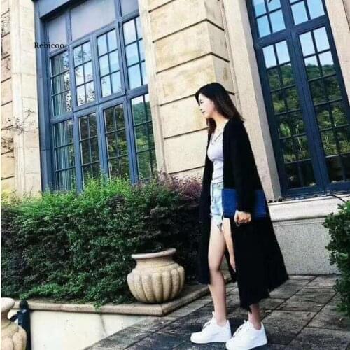 Genayooa Winter Women Sweater Coat Casual Cashmere Long Candigan Streetwear Female Jumpers Coat Outwear Knit Sweater Candigan