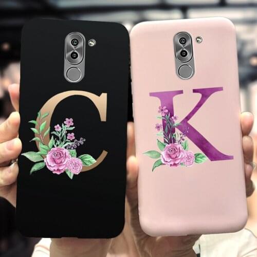 Matte Cover For Huawei Honor 6X Case Honor6X Case Silicon Cute Letters A Z Slim TPU Back Cover on Huawei Honor 6X 6 X Funda 5.5"