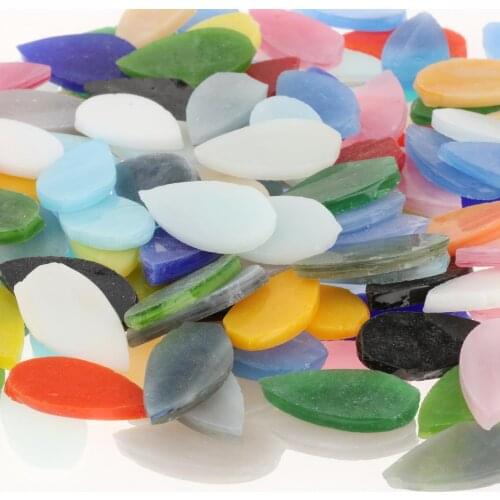 150x Assorted Colors Water Drop Mosaic Tiles Hand-Cut for Garden Seat Table