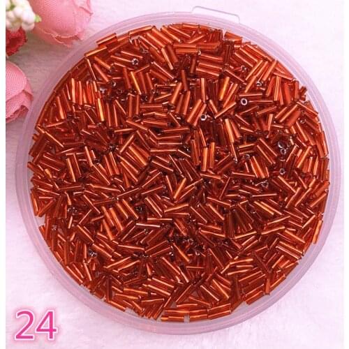 New 2*6.5mm 400pcs/lot Czech Cylindrical Glass Bugle Beads European Seed Long Tube Two Hole Loose Beads for Jewelry Making #24