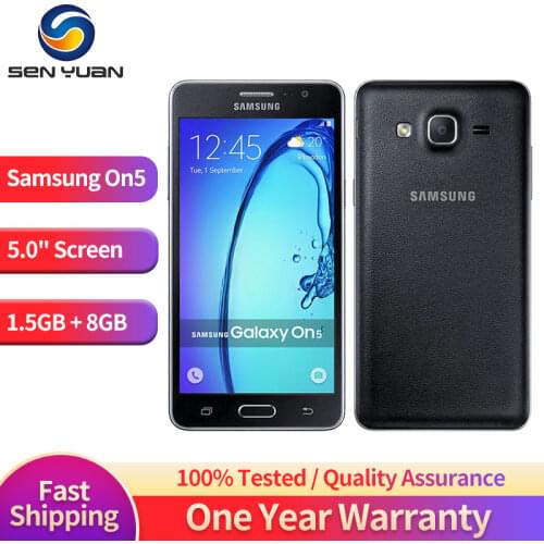 Original Samsung Galaxy On5 G5500 4G LTE Mobile Phone Unlocked 1.5GB+8GB Quad core Dual Sim 5.0 " Refurbished Android Cell Phone