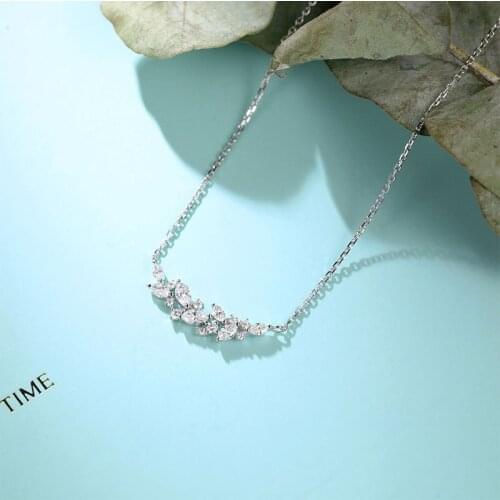 Brillian Korean Fashion Leaf AAACZ Necklace for Women Necklaces Aesthetic Accessoires Friends Personalized Gift Decorations