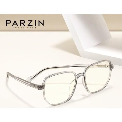 PARZIN Blue Light Glasses Women Fashion Computer Gaming Clear Blue Light Blocking Glasses Men Oversized Frame Vintage 15783