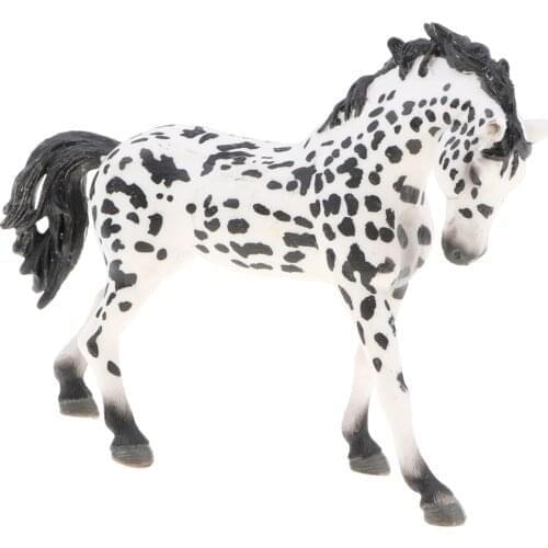 Plastic Lifelike Wild Animal Model Toy, Appaloosa Spotted Horse for Kids and Toddlers, Educational Toy, Birthday Presents