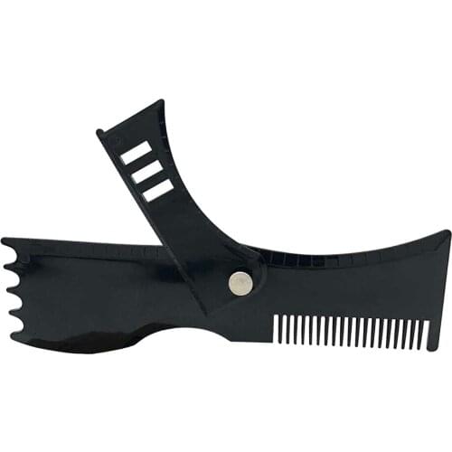 Portable Beard Shaping Tool Template Guide Facial Hair Trimmer Ruler Stencil