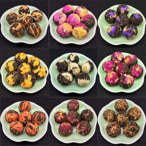 Different Flower Handmade Flower Tea Chinese Flowering Balls Herbal Crafts Flowers Gift