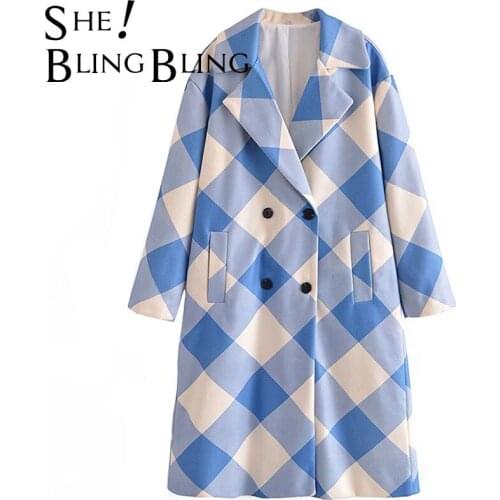 SheBlingBling Womens Blue Coats