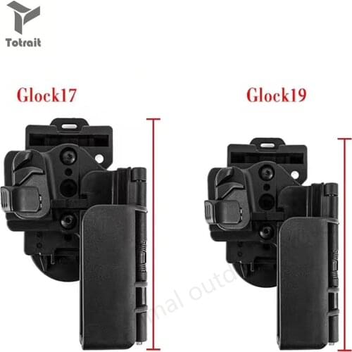 Totrait New Tactical Condition 3 Carry Quick Holster Right Hand OWB Military Army Gun Holster Fit for Glock 17 19 black