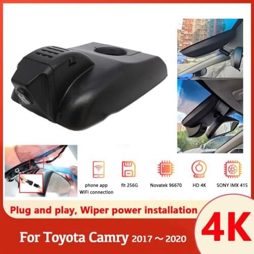 HD 4K 2160P Easy Installation Car Video Recorder Dash Cam Camera For Toyota Camry 2017 2018 2019 2020 High quality night vision