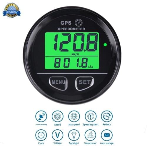 Waterproof Digital GPS Speed Meter Green Backlight Counter For ATV UTV Motorcycle Automobile Motor vehicle UTV Motorcycle SM001