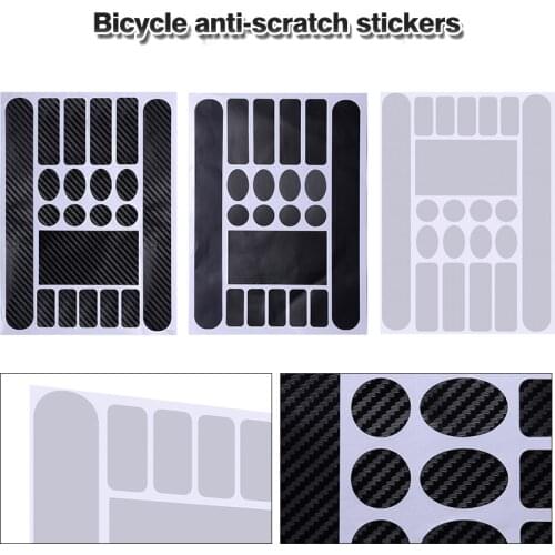 MTB Road Bike Stickers Frame Protective Film Bicycle Carbon Chain Protector Anti-scratch Sticker Decals 3 Colors