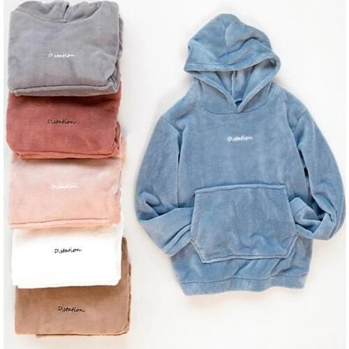 Winter Pajamas For Women Thick Warm Long Sleeve Sleep Tops Female Velvet Nightwear Oversized Pullovers Mens Casual Home Clothes