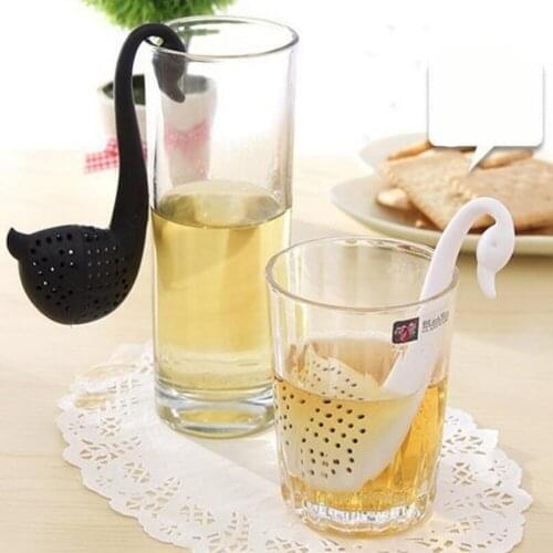 1PC Plastic Swan tea maker Novelty Tea Infuser Swan Loose Tea Strainer Herb Spice Filter Diffuser Kitchen Accessories 40gC