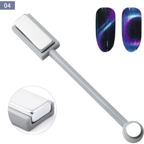 10 Pc Strip Magical Magnet Stick For Cat Eye Gel Polish Nail Art Manicure Tool 3D Effect New