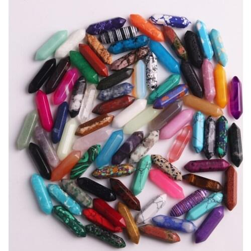 100pcs Bulk Wholesale High Quality Quartz Pendants Natural Stone Beads Jewelry Accessories For Jewelry Making