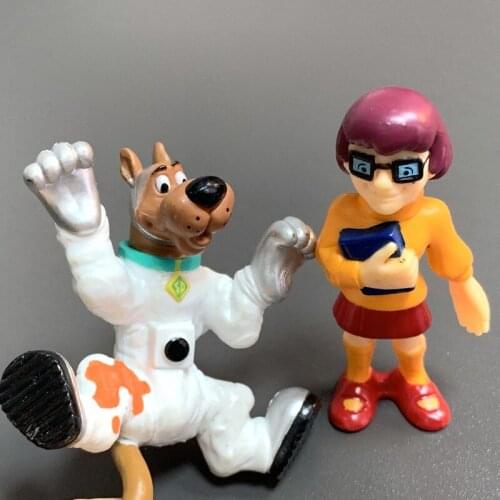 2Pcs Scared Karate Dog & Velma Action Figure Cartoon Dolls Toys Kids Gift